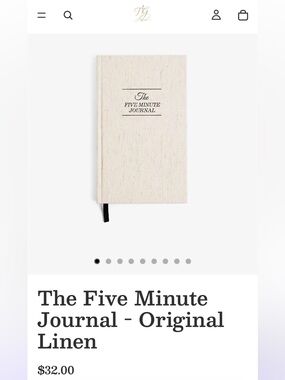 The Five Minute Journal- Original Linen Notebook (Cream)